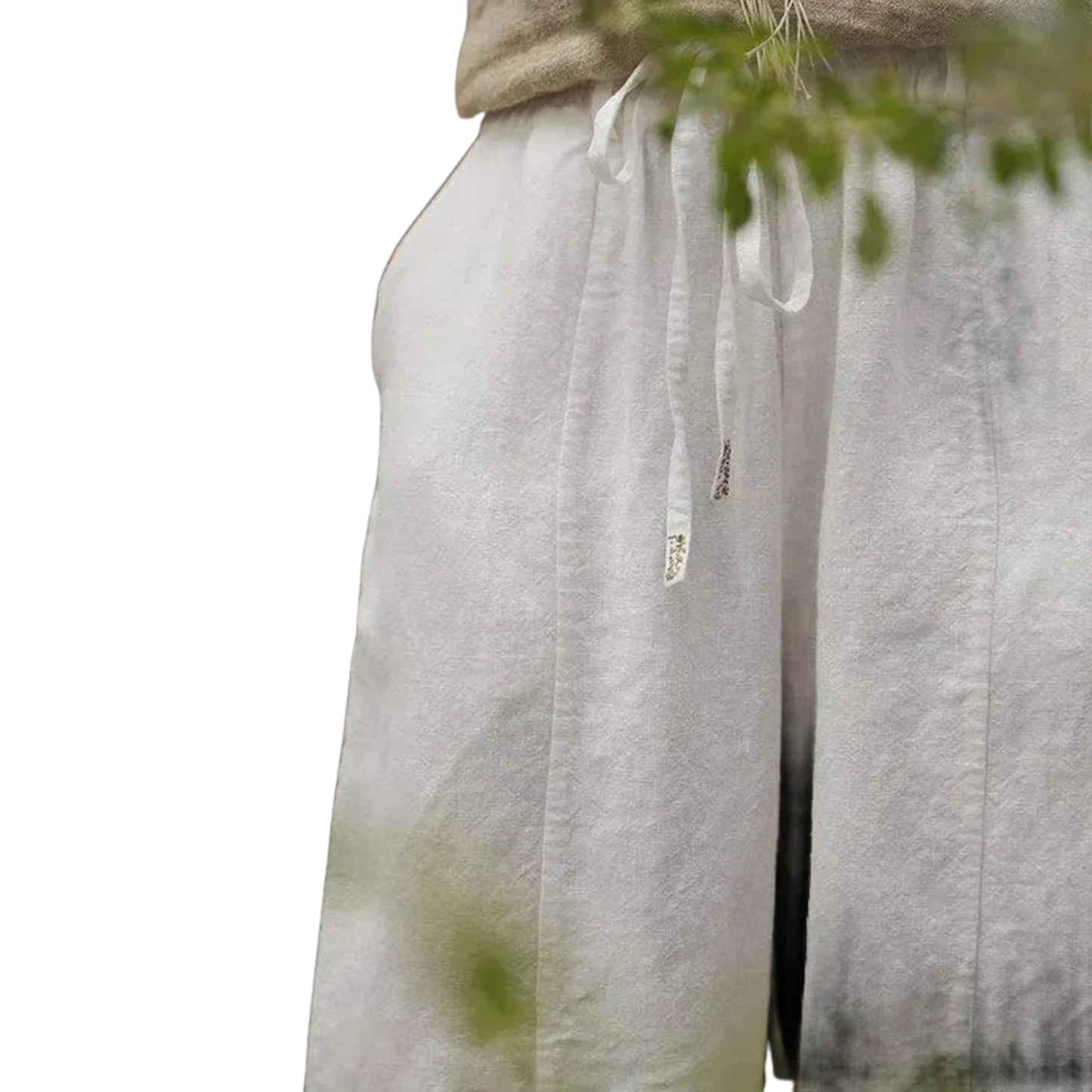 מכנסיים נוחים מבד כותנה טהור עם עיצוב אלגנטי