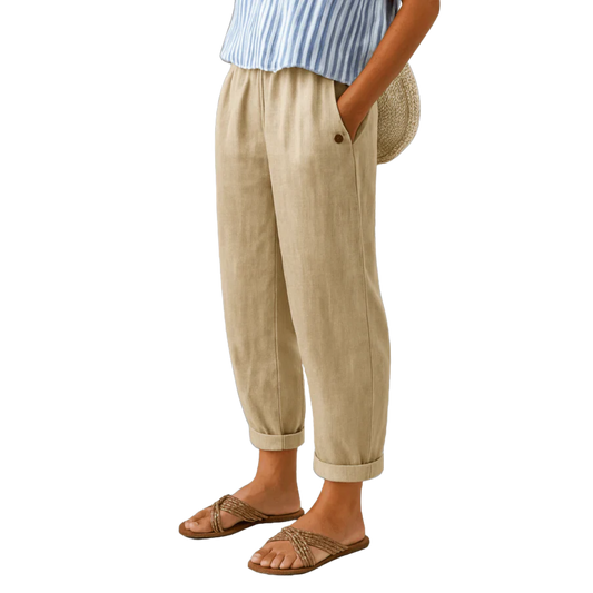 מכנסיים אלגנטיים לקיץ עם כיסים צדדיים