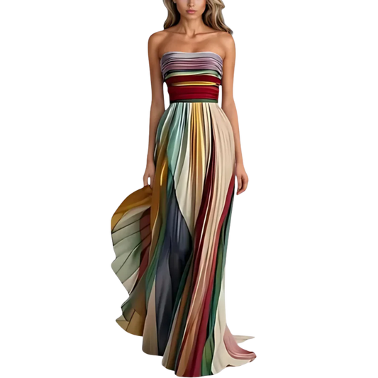 שמלת לטיסיה ארוכה עם נפילה רכה ועיצוב טבעי