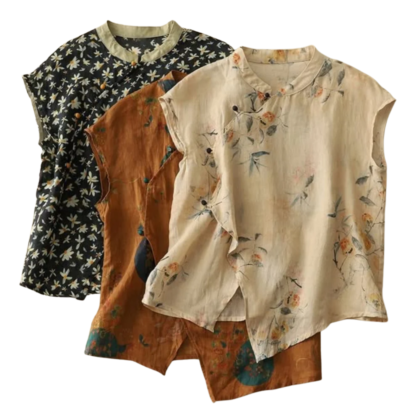 Zari - חולצת מנדרינית אלגנטית וקז'ואלית