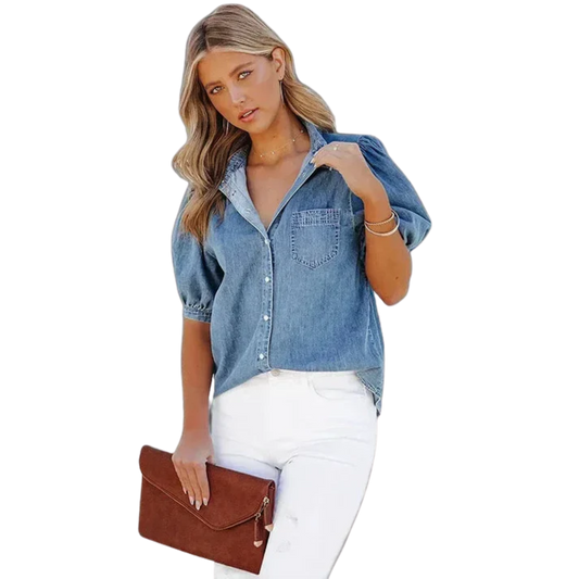 פרייה – חולצת ג'ינס בגזרה רפויה
