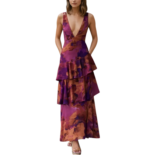 שמלת שיפון נשפכת