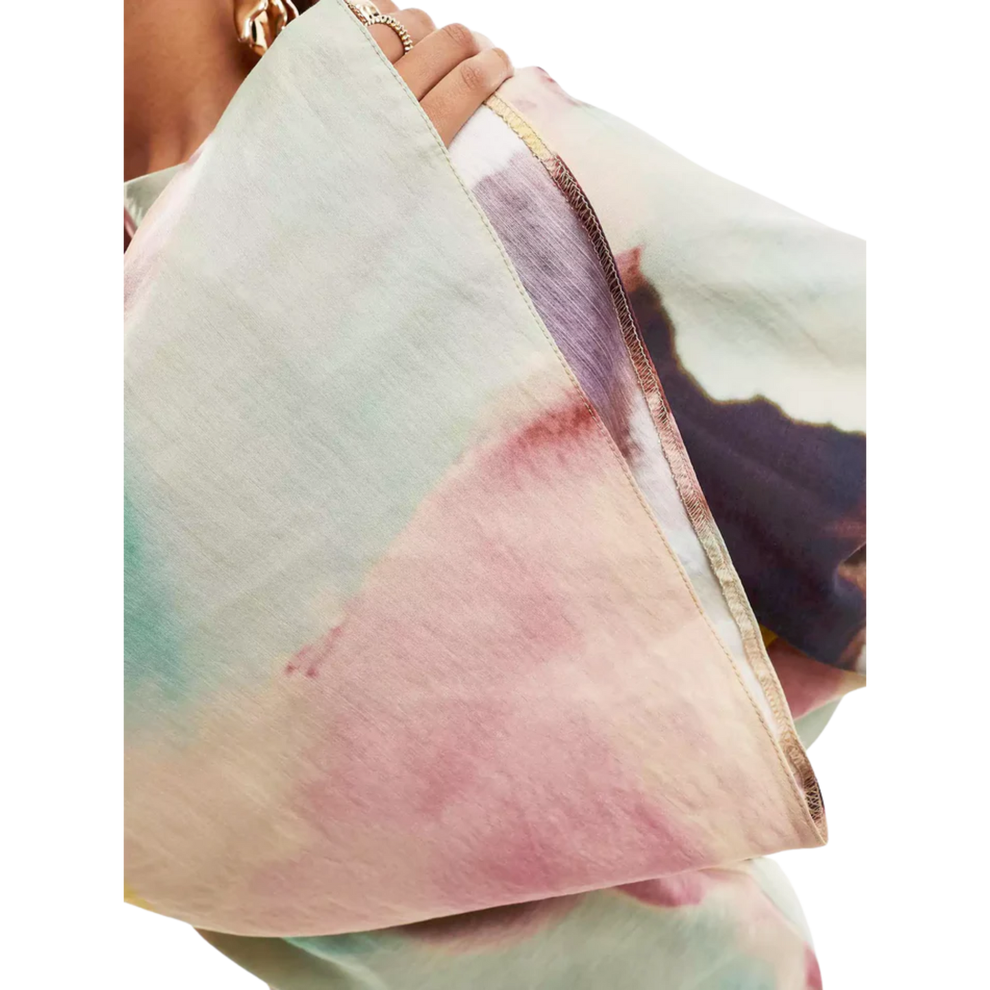 שמלת מקסי מודפס בצבעי מים אבסטרםקטיי