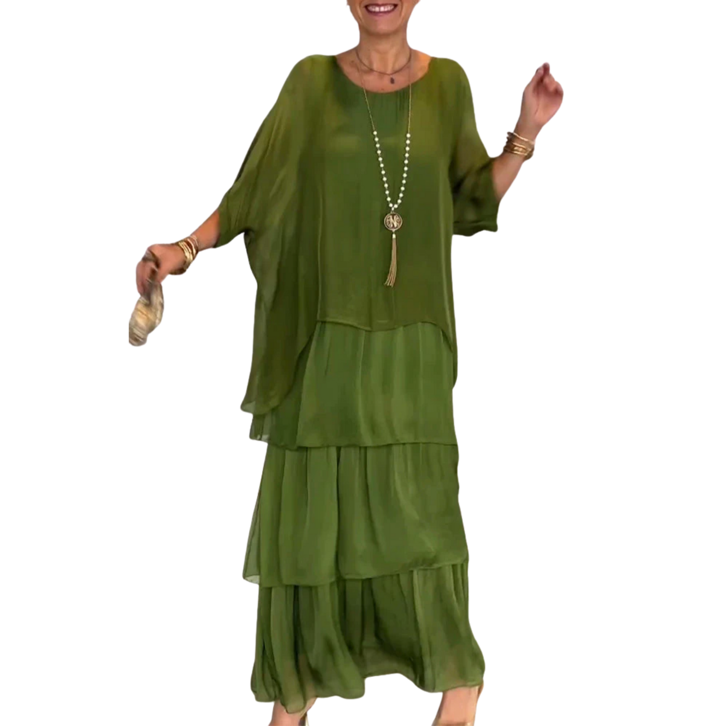 שמלת קפלים אלגנטית