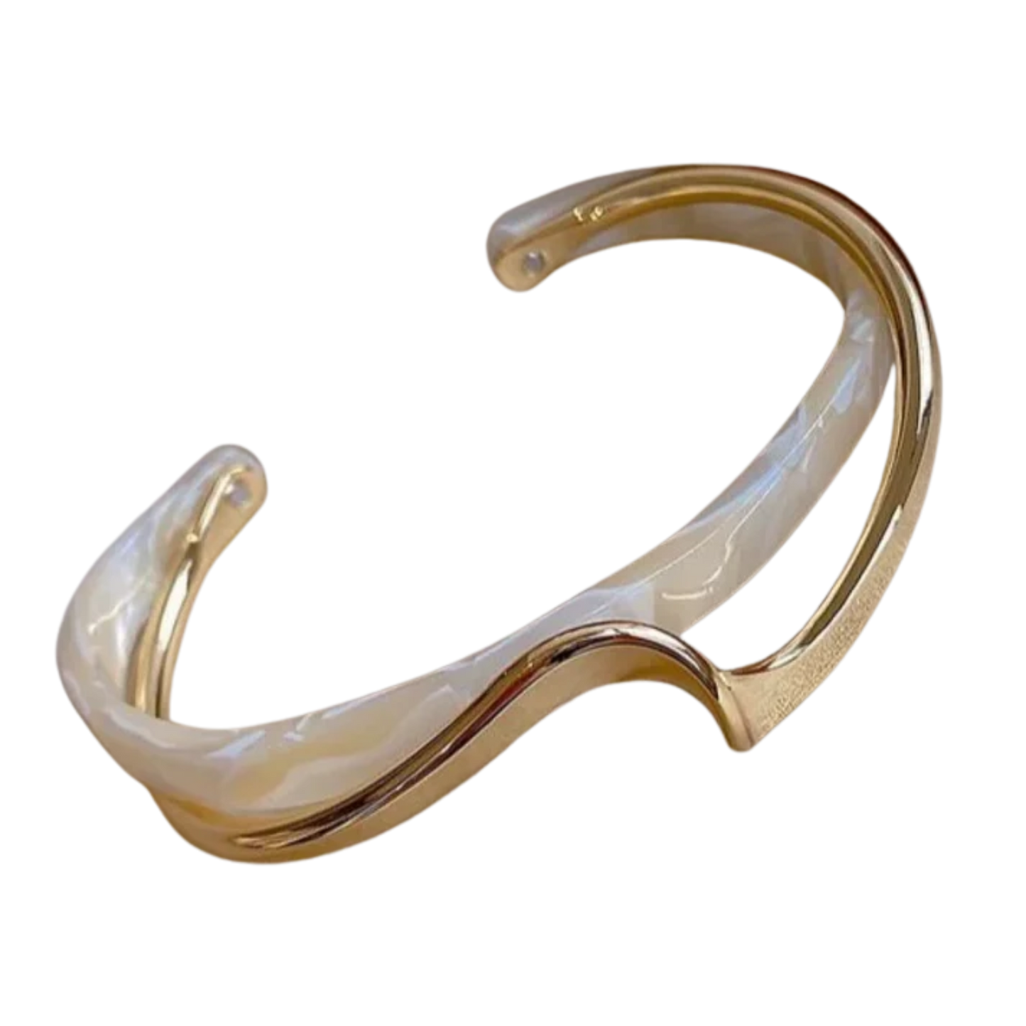 צמיד זהב אלגנטי עם אופל לבן