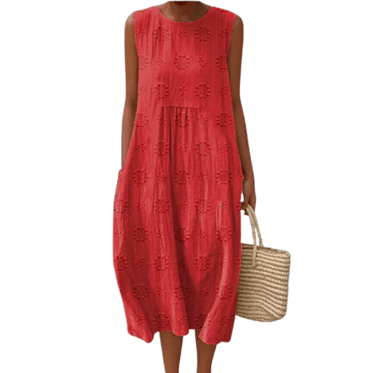 שמלת קירה אלגנטית מכותנה