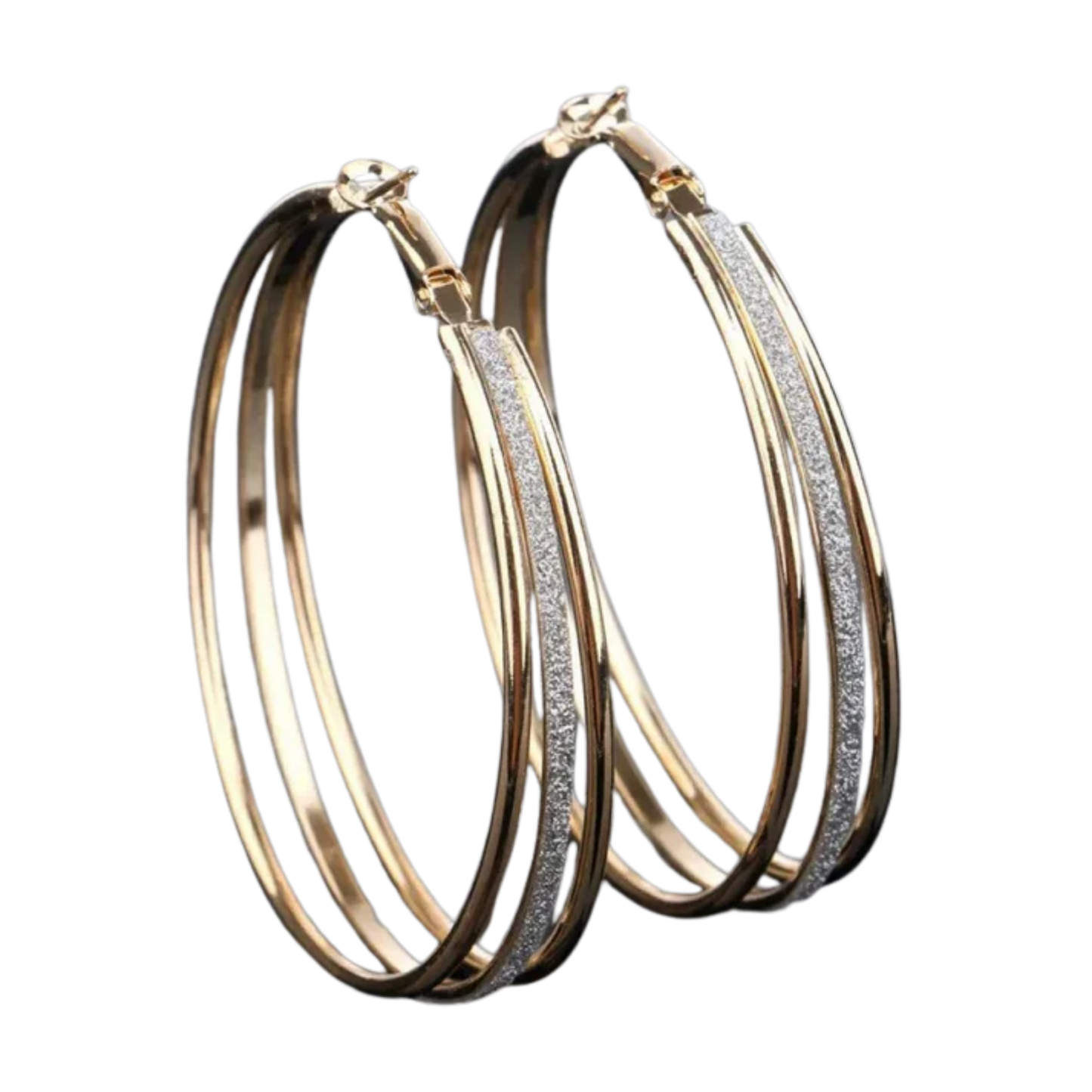 עגילי חפת זהב וינטג' מבריקים