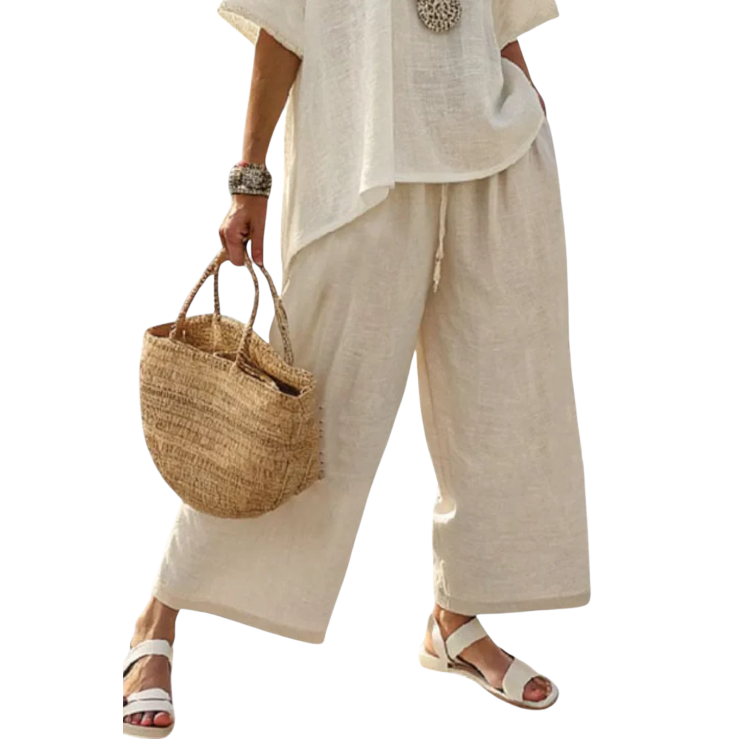 דרבון | חולצת יוקרה פשוטה ומכנסיים זורמים