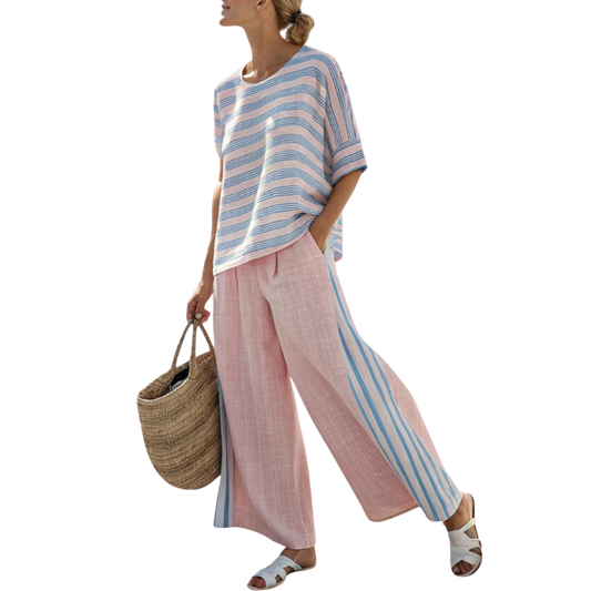 לינה | חולצת פשתן שיקית ומכנסיים רכים