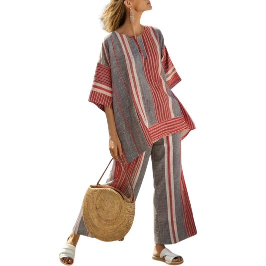 ברוויין | סט פשתן אלגנטי בשני גוונים