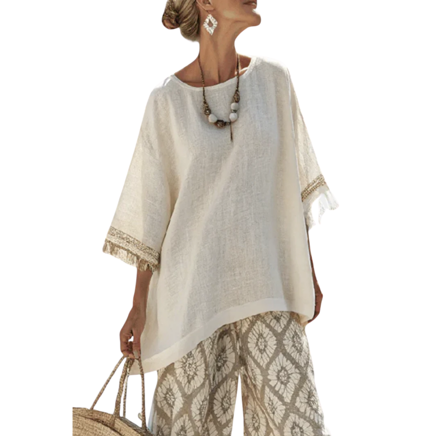 ליאנה | חולצה מעודנת ומכנסיים נינוחים