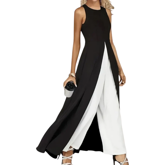 שמלה אלגנטית דו-גונית ללא שרוולים