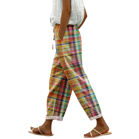 גיסרה – מכנסיים נוחים עם הדפס משבצות