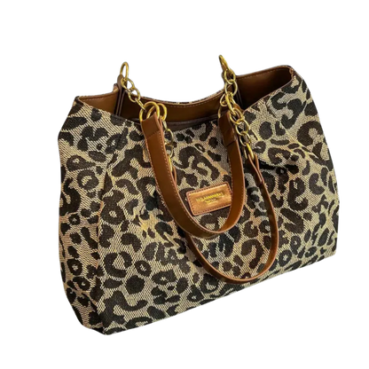 לובלנקה – תיק טוט מבד בדוגמת נמר