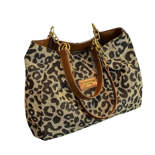 לובלנקה – תיק טוט מבד בדוגמת נמר