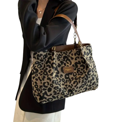 לובלנקה – תיק טוט מבד בדוגמת נמר