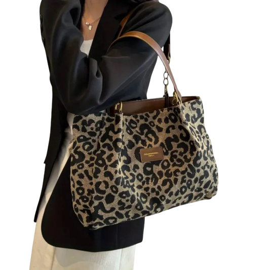 לובלנקה – תיק טוט מבד בדוגמת נמר