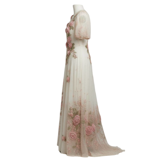 שמלת מקסי רקומה אלרה